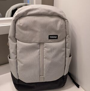 🤍EUC Thule Lithos 20L Unisex Use Nylon Laptop Travel Backpack, Cement/Black,